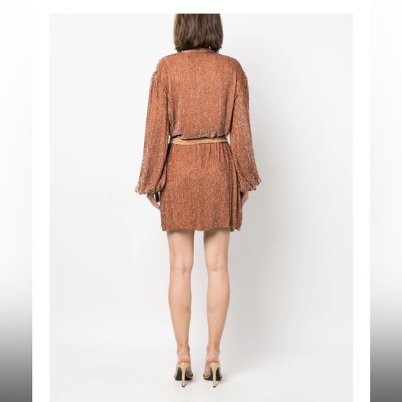 Gabrielle sequin long-sleeve minidress - Picture 3 of 6